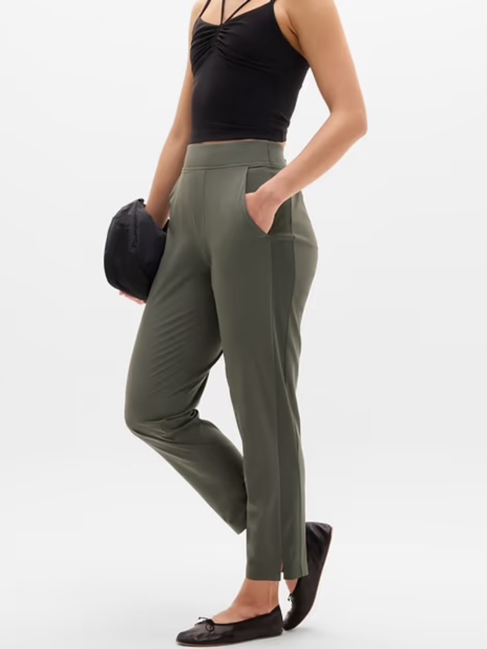 Athleta Brooklyn Mid Rise Ankle Pant 2025 Jungle Green Size 6 Tall